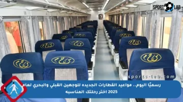 رسميًا اليوم.. مواعيد القطارات الجديدة للوجهين القبلي والبحري لعام 2025 اختر رحلتك المناسبة